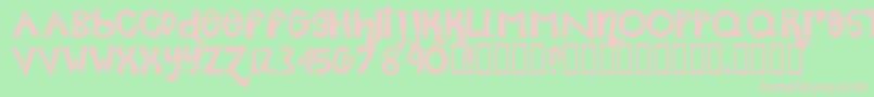 Roller ffy Font – Pink Fonts on Green Background