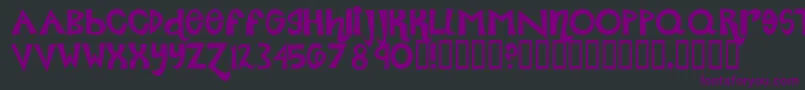 Шрифт Roller ffy – фиолетовые шрифты на чёрном фоне