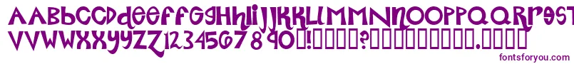 フォントRoller ffy – 白い背景に紫のフォント