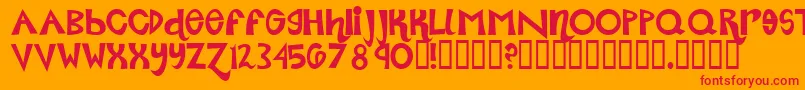 Roller ffy Font – Red Fonts on Orange Background