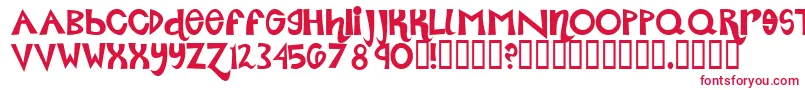 Roller ffy Font – Red Fonts on White Background