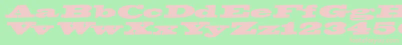 BigswingingslabsItalic Font – Pink Fonts on Green Background