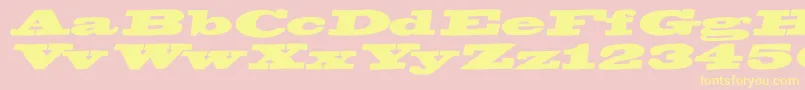 BigswingingslabsItalic Font – Yellow Fonts on Pink Background