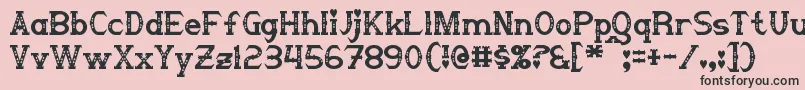 Steampuff Font – Black Fonts on Pink Background