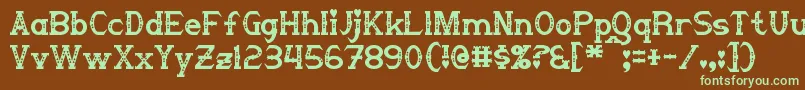 Steampuff Font – Green Fonts on Brown Background