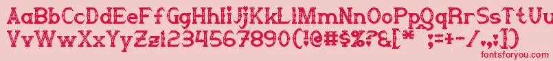 Steampuff Font – Red Fonts on Pink Background