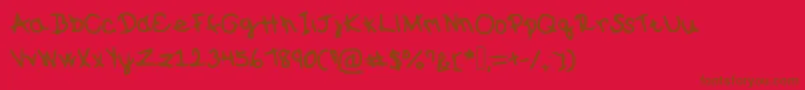 Sunnyspring Font – Brown Fonts on Red Background