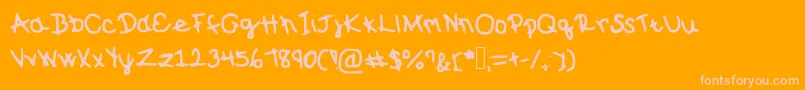 Sunnyspring Font – Pink Fonts on Orange Background