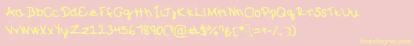 Sunnyspring Font – Yellow Fonts on Pink Background