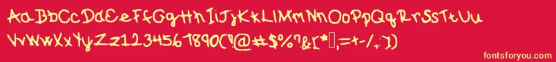 Sunnyspring Font – Yellow Fonts on Red Background