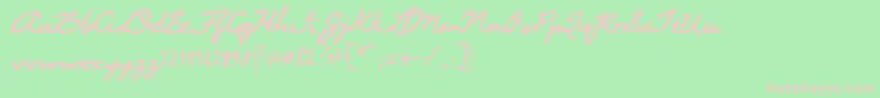 Suwa Font – Pink Fonts on Green Background