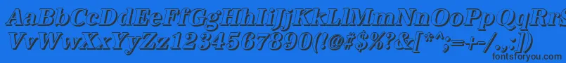 AntiquashCdBolditalic Font – Black Fonts on Blue Background