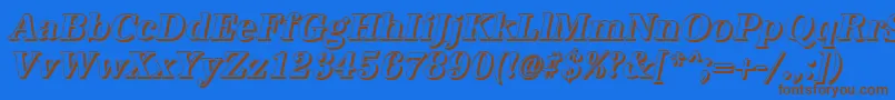 AntiquashCdBolditalic Font – Brown Fonts on Blue Background