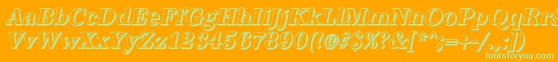 AntiquashCdBolditalic Font – Green Fonts on Orange Background