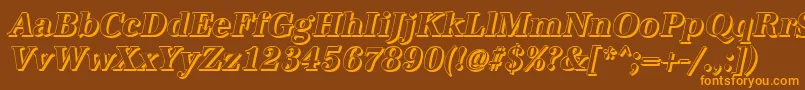 AntiquashCdBolditalic Font – Orange Fonts on Brown Background