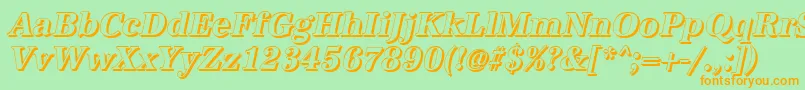 AntiquashCdBolditalic Font – Orange Fonts on Green Background
