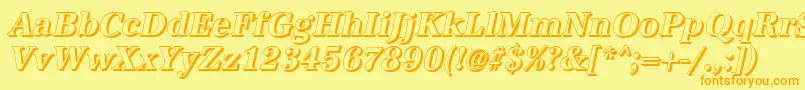 AntiquashCdBolditalic Font – Orange Fonts on Yellow Background