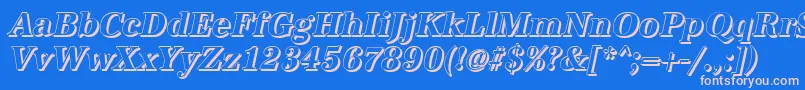 AntiquashCdBolditalic Font – Pink Fonts on Blue Background