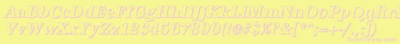 AntiquashCdBolditalic Font – Pink Fonts on Yellow Background
