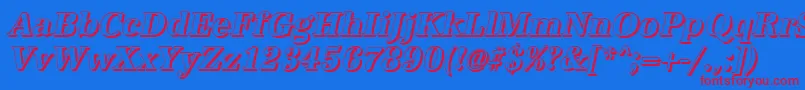 AntiquashCdBolditalic Font – Red Fonts on Blue Background