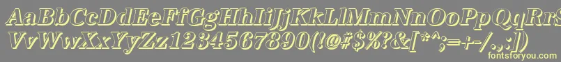 AntiquashCdBolditalic Font – Yellow Fonts on Gray Background