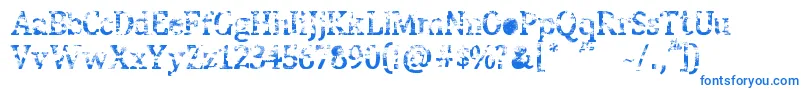 フォントStreetBlues – 白い背景に青い文字