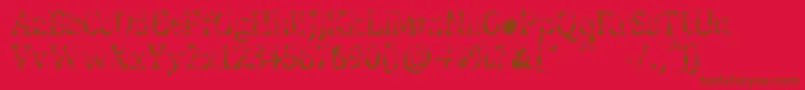 StreetBlues Font – Brown Fonts on Red Background