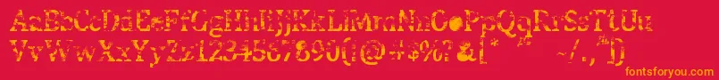 StreetBlues Font – Orange Fonts on Red Background