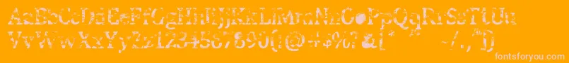 Więcej informacji o czcionce StreetBlues Czcionka StreetBlues – różowe czcionki na pomarańczowym tle