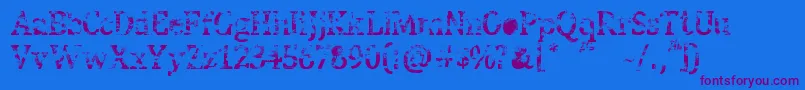 StreetBlues Font – Purple Fonts on Blue Background