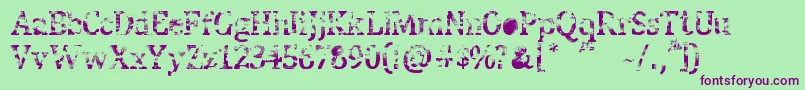 StreetBlues Font – Purple Fonts on Green Background