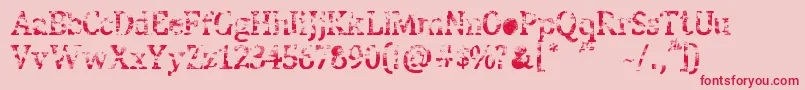 StreetBlues Font – Red Fonts on Pink Background