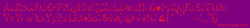 StreetBlues Font – Red Fonts on Purple Background