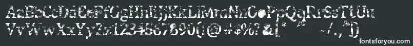 StreetBlues-fontti – valkoiset fontit mustalla taustalla