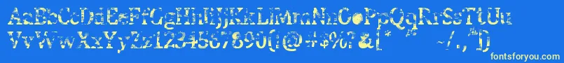 StreetBlues Font – Yellow Fonts on Blue Background