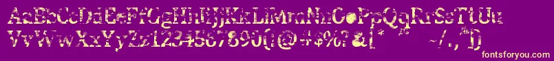 StreetBlues Font – Yellow Fonts on Purple Background