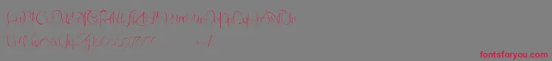 LantreDuCanicheDoux-Schriftart – Rote Schriften auf grauem Hintergrund