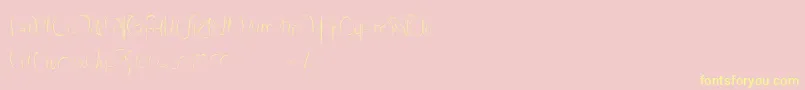 LantreDuCanicheDoux Font – Yellow Fonts on Pink Background