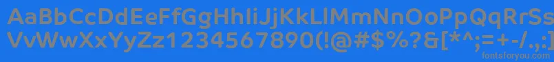 CoTextCorpBold-Schriftart – Graue Schriften auf blauem Hintergrund