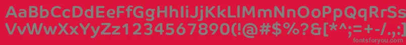 フォントCoTextCorpBold – 赤い背景に灰色の文字
