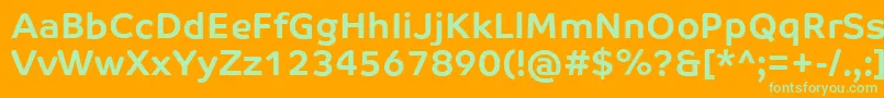 CoTextCorpBold Font – Green Fonts on Orange Background