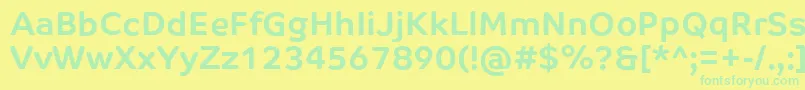 CoTextCorpBold Font – Green Fonts on Yellow Background