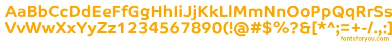 Czcionka CoTextCorpBold – pomarańczowe czcionki