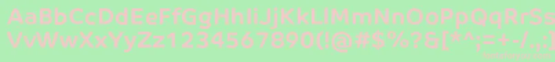 CoTextCorpBold Font – Pink Fonts on Green Background