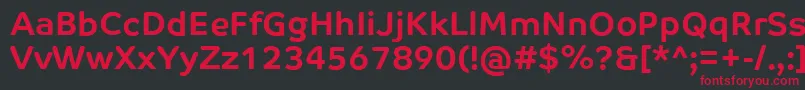 CoTextCorpBold Font – Red Fonts on Black Background