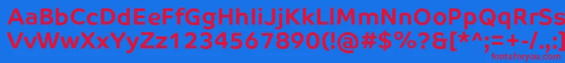 CoTextCorpBold Font – Red Fonts on Blue Background
