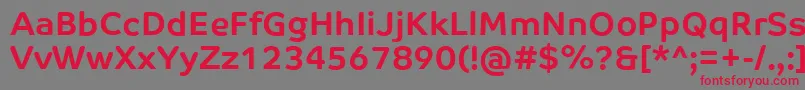 Czcionka CoTextCorpBold – czerwone czcionki na szarym tle