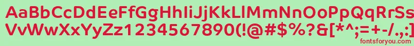 CoTextCorpBold Font – Red Fonts on Green Background