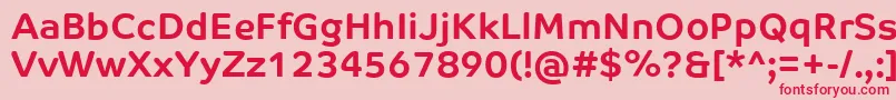 CoTextCorpBold Font – Red Fonts on Pink Background