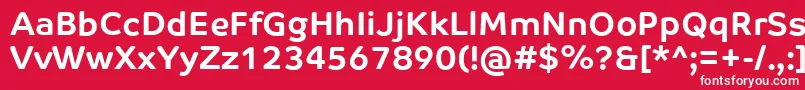 CoTextCorpBold Font – White Fonts on Red Background